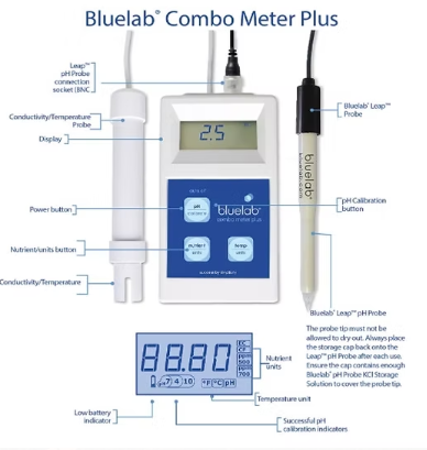 Medidor Combo pH, conductividad y temperatura